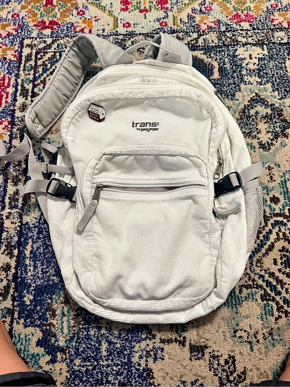 Vintage corduroy Trans by JanSport Backpack in White